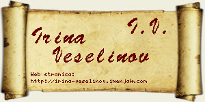 Irina Veselinov vizit kartica